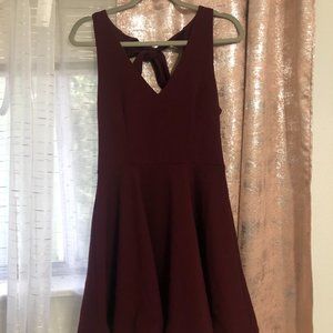 Halter Maroon Cocktail Dress